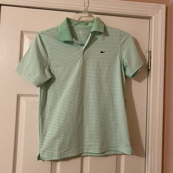 Vineyard Vines Other - Boys Vineyard Vines green & white stripe polo